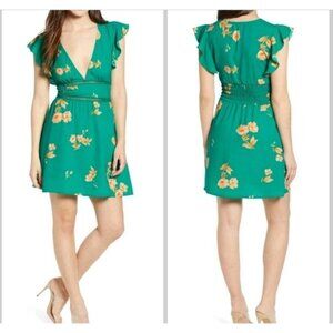 Leoth Short Sleeve Floral Shift Dress Size S